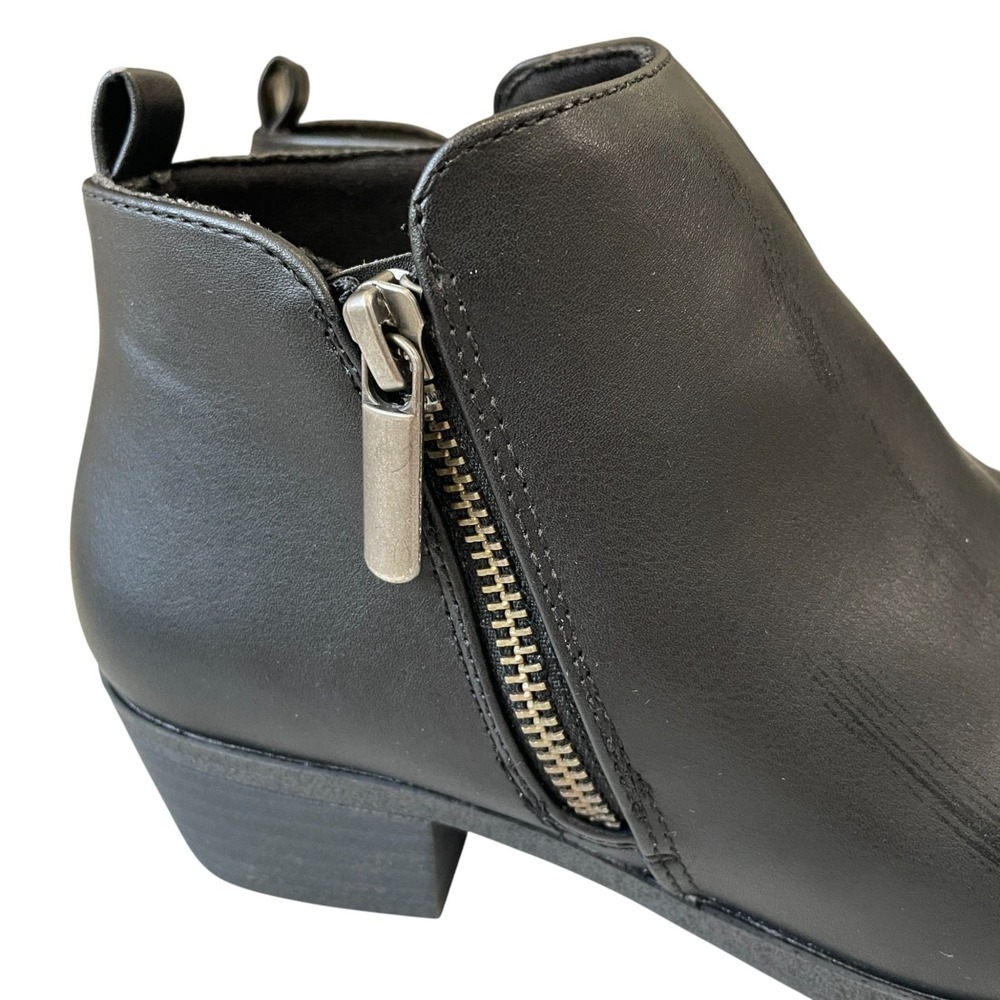 Sonoma Black Ankle Booties 5.5 Zip Western Fall‎ Moto Streetwear Minimalist NWOB - Picture 4 of 8